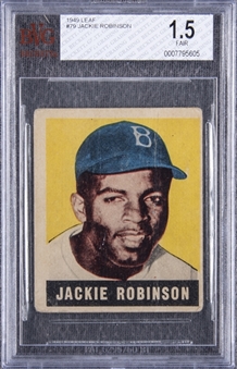 1948-49 Leaf #79 Jackie Robinson Rookie Card – BVG FR 1.5